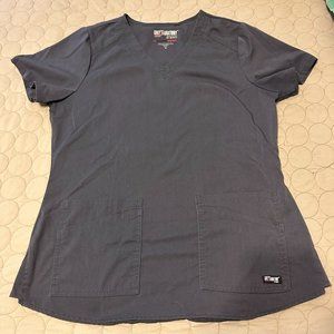 Barco Dark Grey Scrub Top - Size Medium